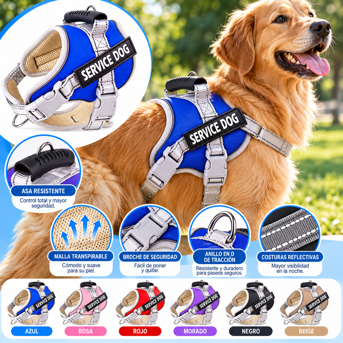 Arnés para perro. Dog Service