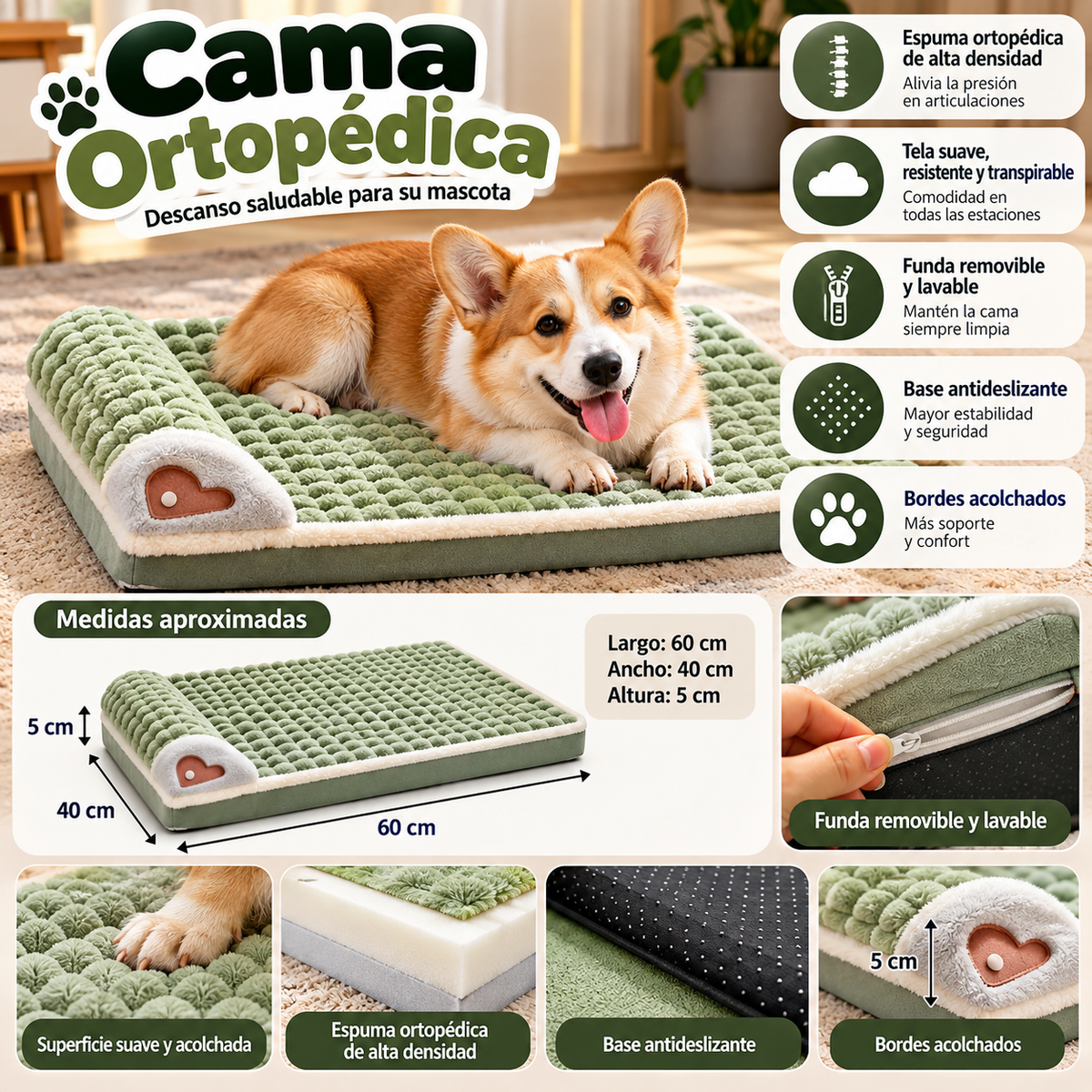 Cama Ortopedica para mascota